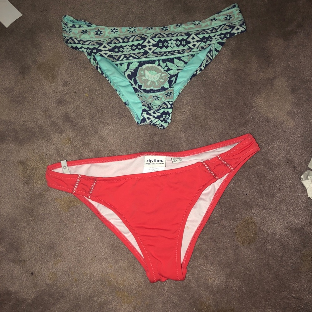 2 bathing suit bottoms